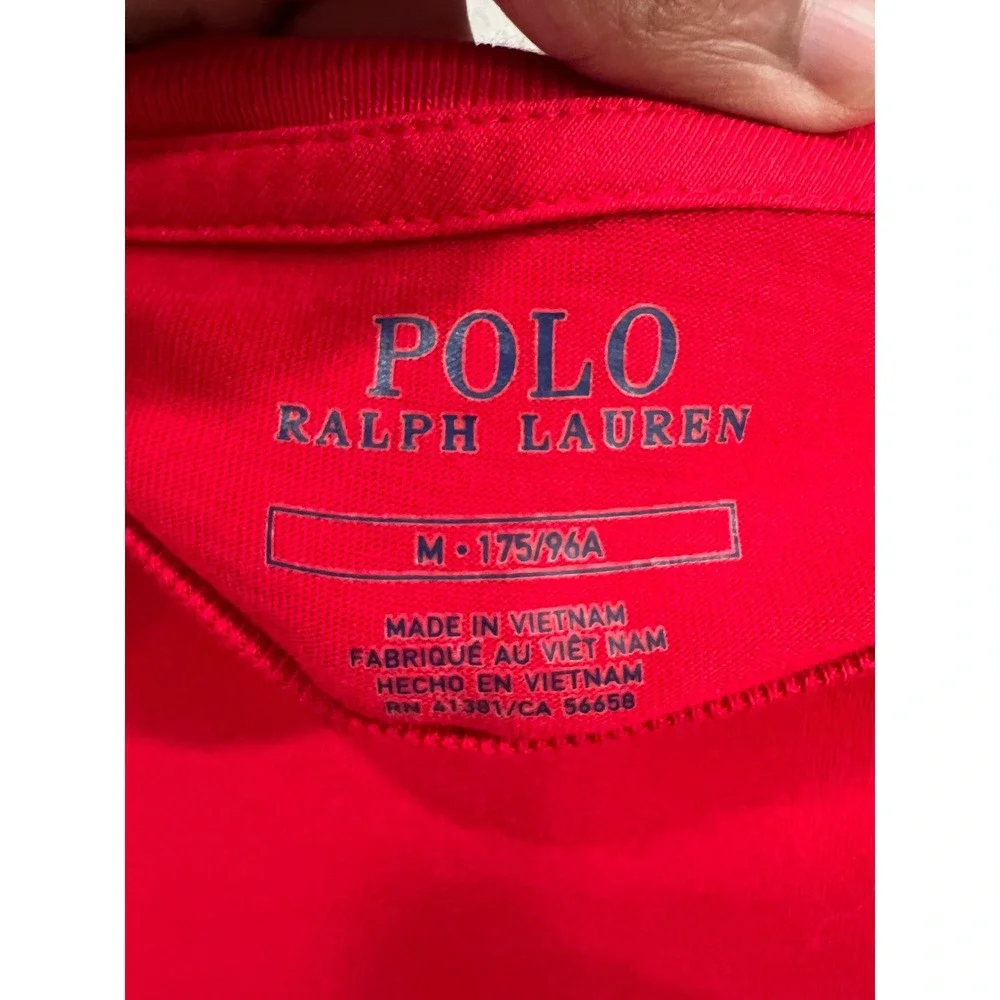 Polo Ralph Lauren Mens Medium Red Short Sleeve Crew Neck Pony Logo T-Shirt